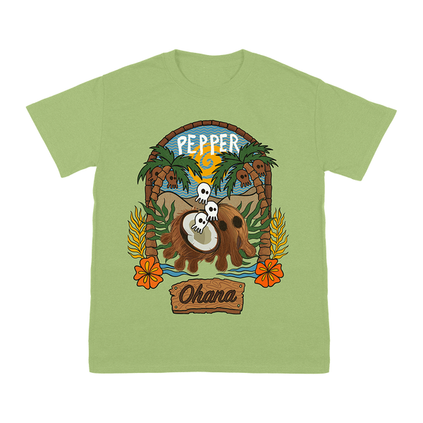 Ohana Skullconuts Green Tee