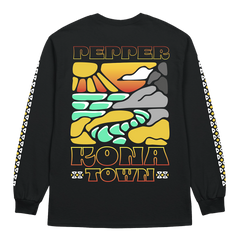 Konatown Longsleeve Black Tee