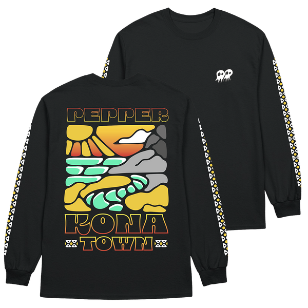 Konatown Longsleeve Black Tee