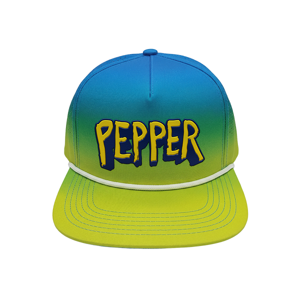 Pepper Logo Aqua Lemon Rope Hat