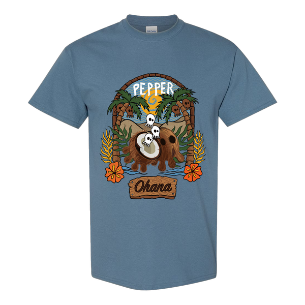 Ohana Skullconuts Blue Tee