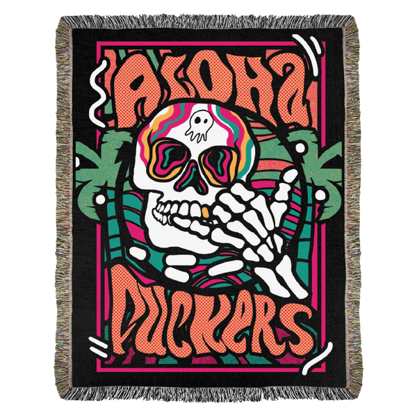 Aloha Fuckers Woven Blanket