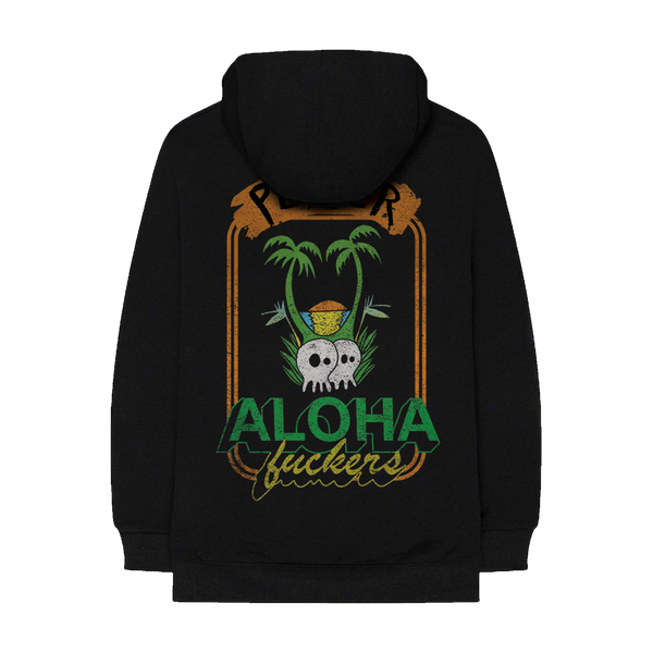 Pepper "Aloha Fuckers Beach" Black Zip Hoodie